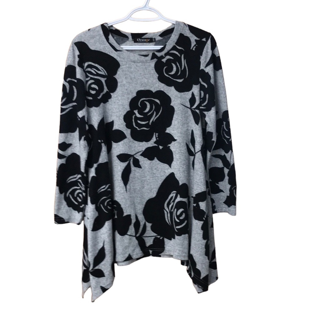 Bold floral print tunic
